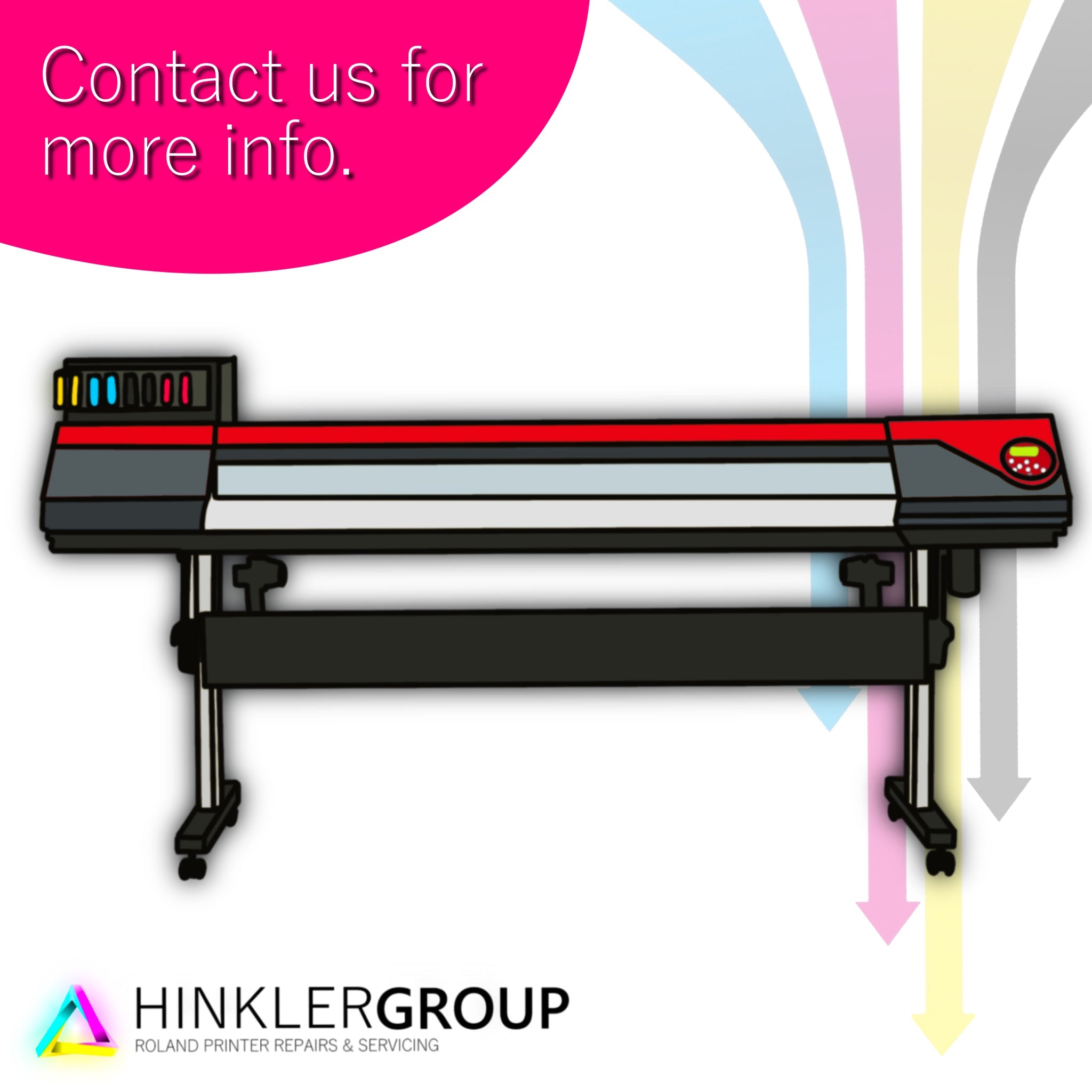 Roland RF-640 Wide Format Printer - (3 of 3) Second User - Fully Refurbished with Warranty